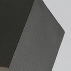 Tavon Minimalist Metal Square Outdoor Wall Lamp, Black