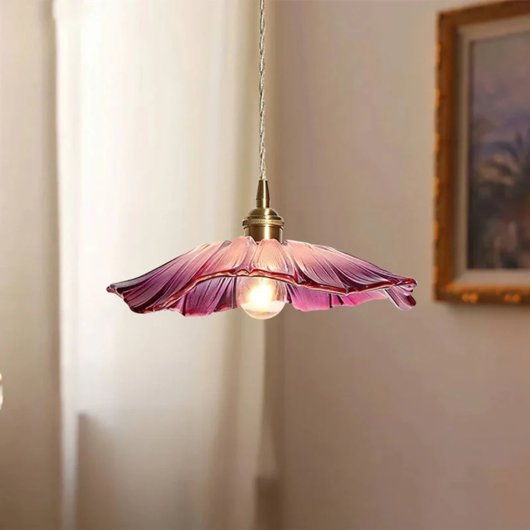 Myloq - Retro Lotus Glass Pendant Lamp
