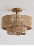 Boho Ceiling Lamp with Natural Rope
