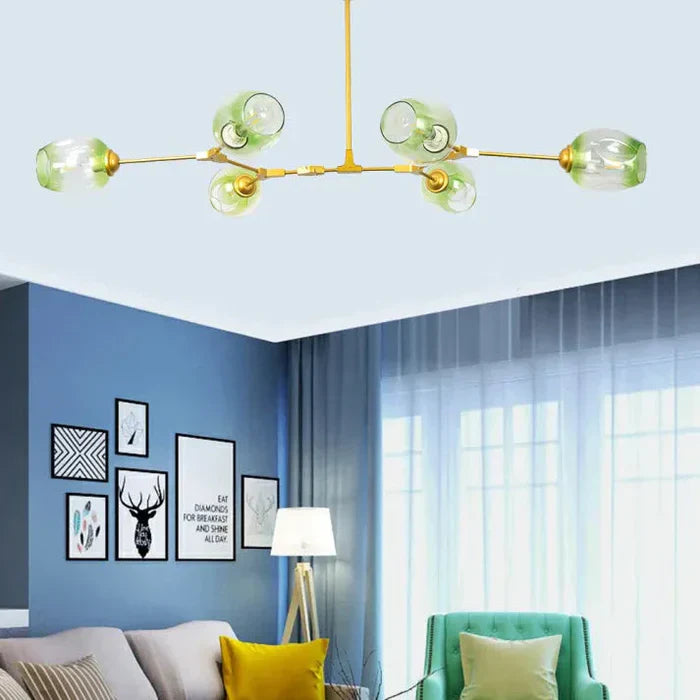 Molecular Designer Chandelier 8-Arm – Modern LED Ceiling Lamp