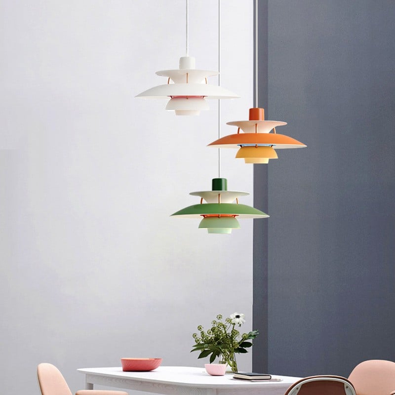 Aria Macaron Shade Pendant Light, 15 Colors