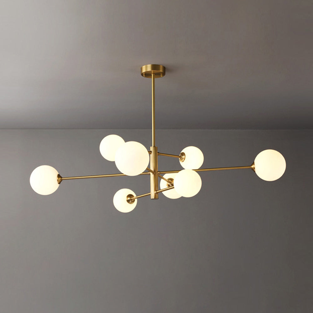 Truva Modern Bubble Chandelier. Copper/Glass. Black/Copper. Living Room