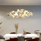 Jarn Leaf Suspension / Modern Multi Metal / Ceramic Gold / White Living Room
