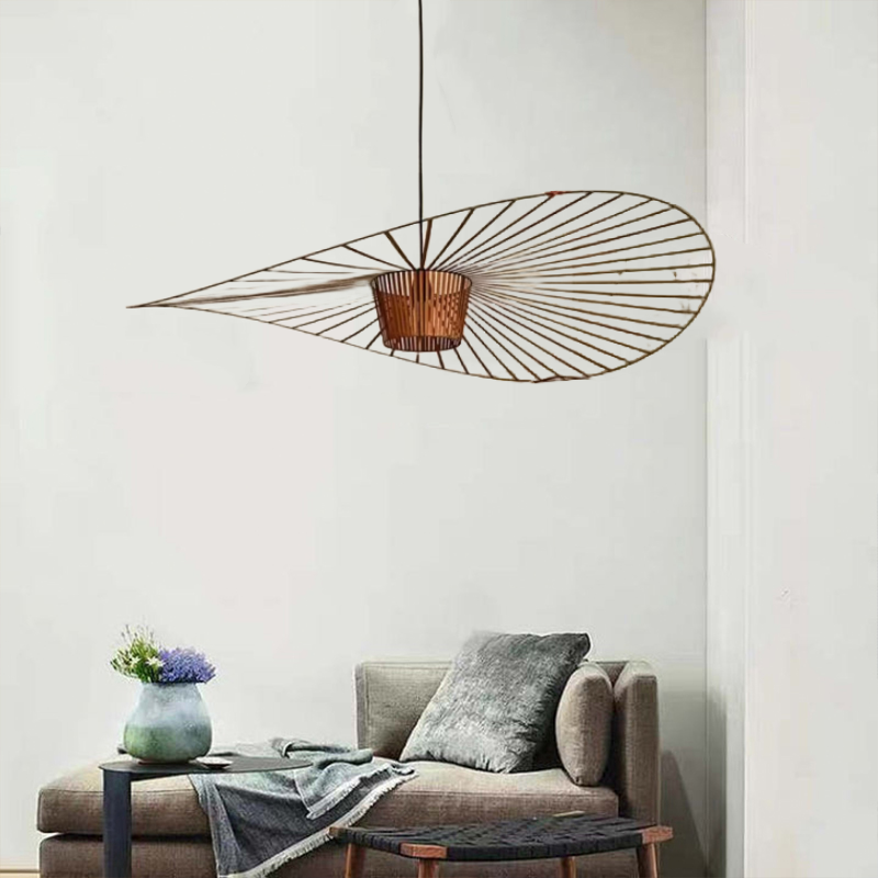 Zenro Modern Wave Suspension. Fabric. Black/Brown/Gold/White. Living Room