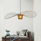 Zenro Modern Wave Suspension. Fabric. Black/Brown/Gold/White. Living Room
