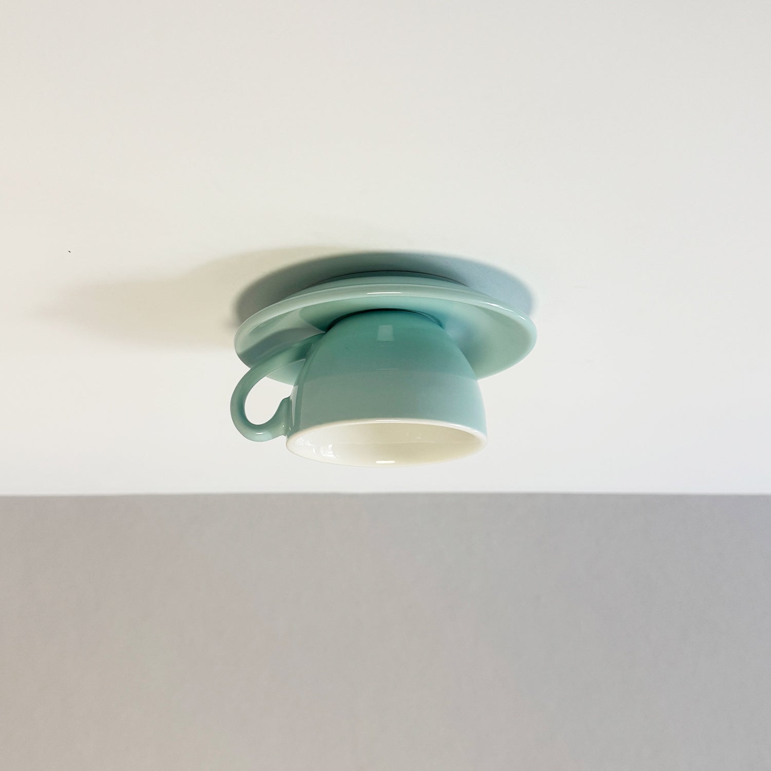 Aria Modern Coffee Cups Ceramic Flush Ceiling Lighting