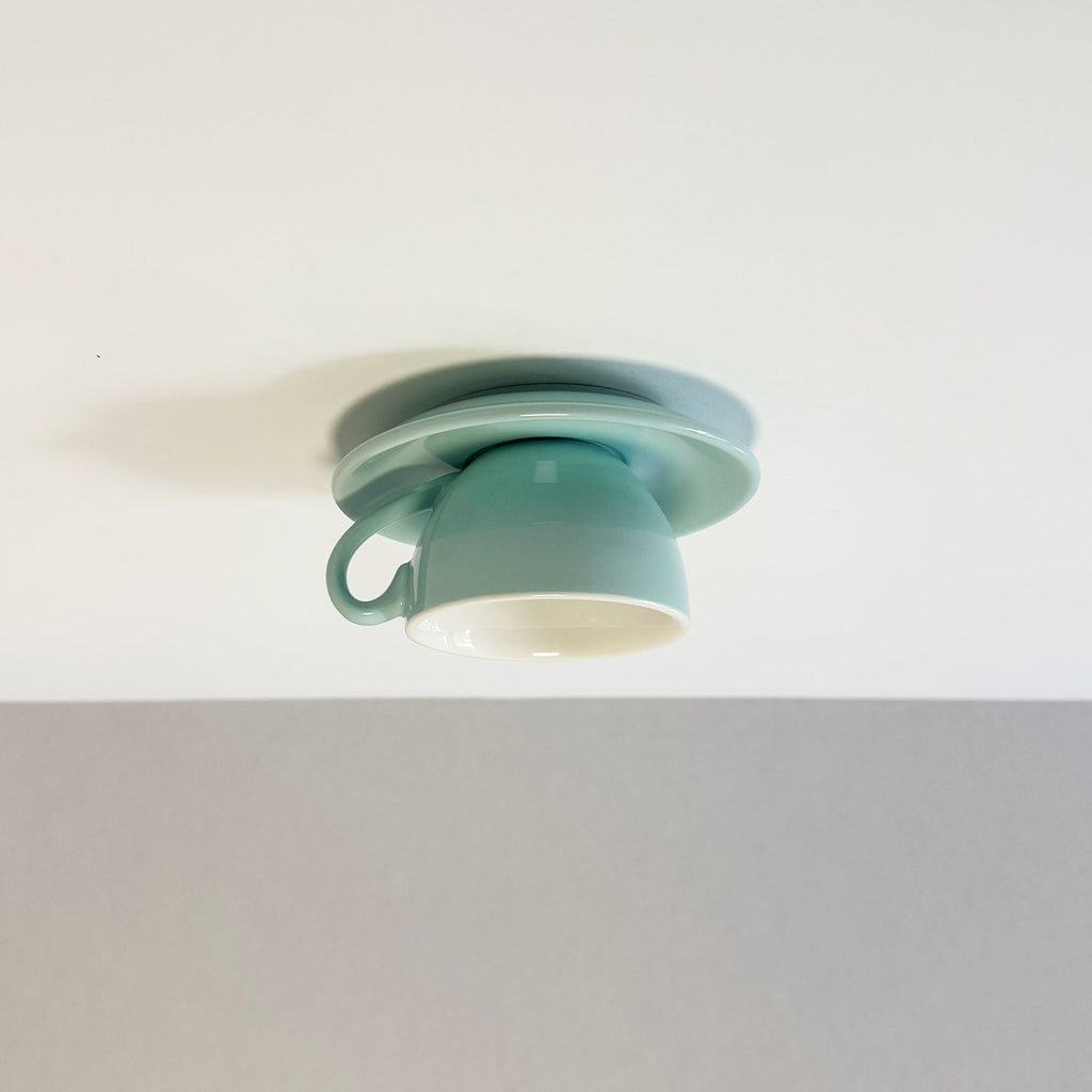 Valentina Modern Ceiling Light, Blue/Pink/Yellow, Coffee Cups, Ceramic, Bedroom