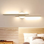 Arisha Modern LED Wall Light, Twin Linear, Black/White, Metal, Bedroom