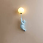 Bear Balloon Wall Sconce Modern Animal Bear Balloon. White/Blue/Pink. Living Room