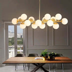 Valentina Bass Glass Bubble Golden Chandelier