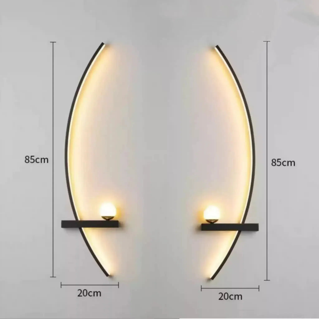 Forseti Minimalist Arc Linear LED Wall Light