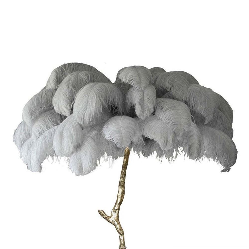 Luxury Feather/Colored Metal Floor Lamp