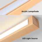Arisha Modern Linear LED Ceiling Light Wood Bedroom/Living Room