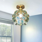 Zyvia - Luxe Glass Flower Ceiling Lamp