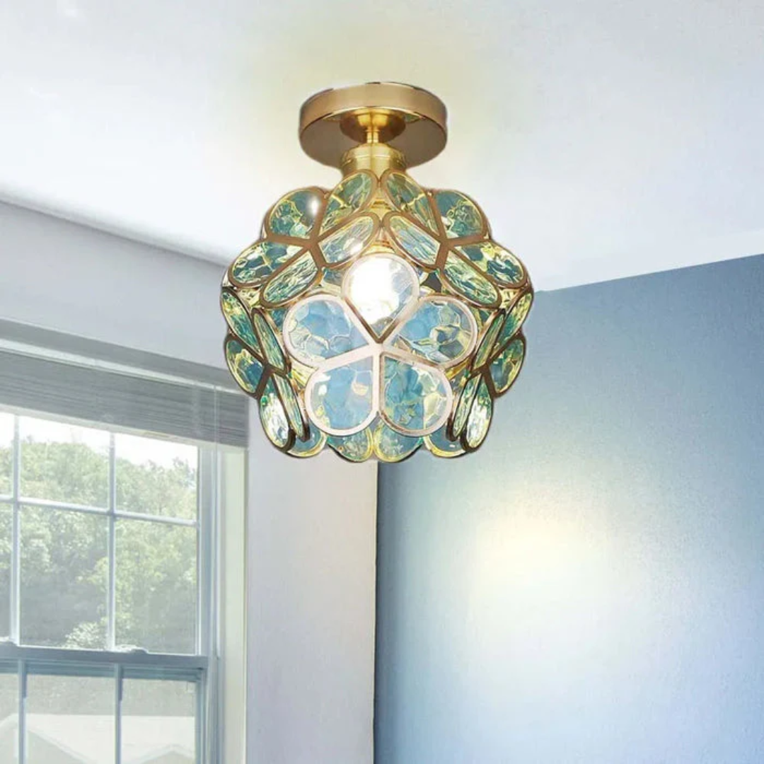 Zyvia - Luxe Glass Flower Ceiling Lamp