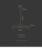 Slim Metal LED Pendant Lamp – Modern Ceiling Light in Plate Shape