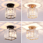 Valentina Simple Ceiling Light Black Silver/Gold Metal/Crystal Corridor