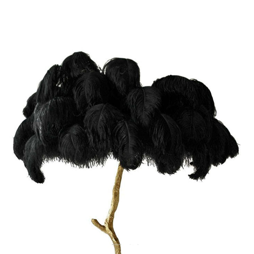 Luxury Feather/Colored Metal Floor Lamp