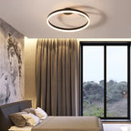Solen Modern Circle Flush Mount Ceiling Light, Black & White