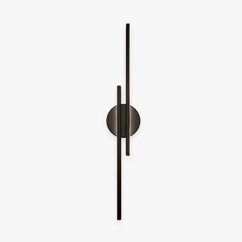 Arisha Modern LED Wall Light, Twin Linear, Black/White, Metal, Bedroom