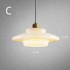 Hanging Ceiling Lamp with Milk White Glass