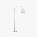 Mira Modern Dome Floor Lamp Metal/Marble/Acrylic White/Orange Living Room