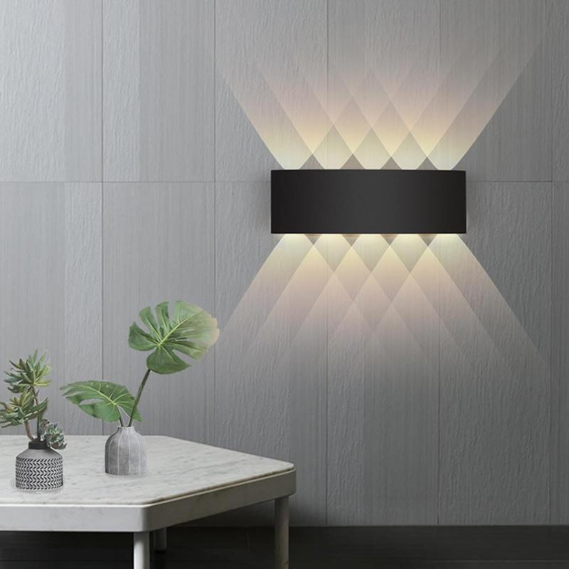 Tronix Modern Rectangular Wall Sconce Black/White. Corridor