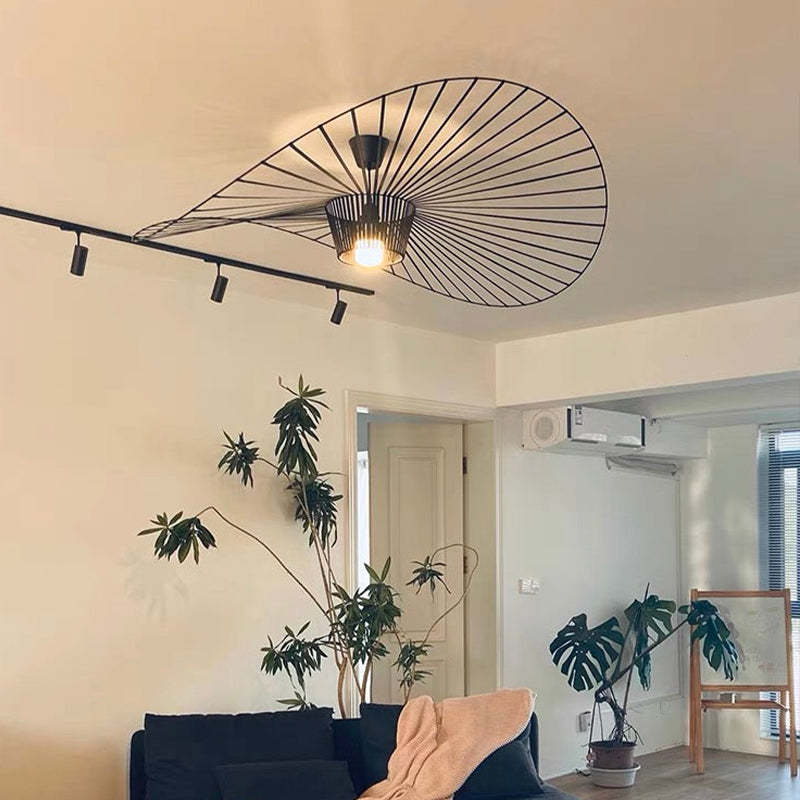 Zenro Modern Wave Suspension. Fabric. Black/Brown/Gold/White. Living Room