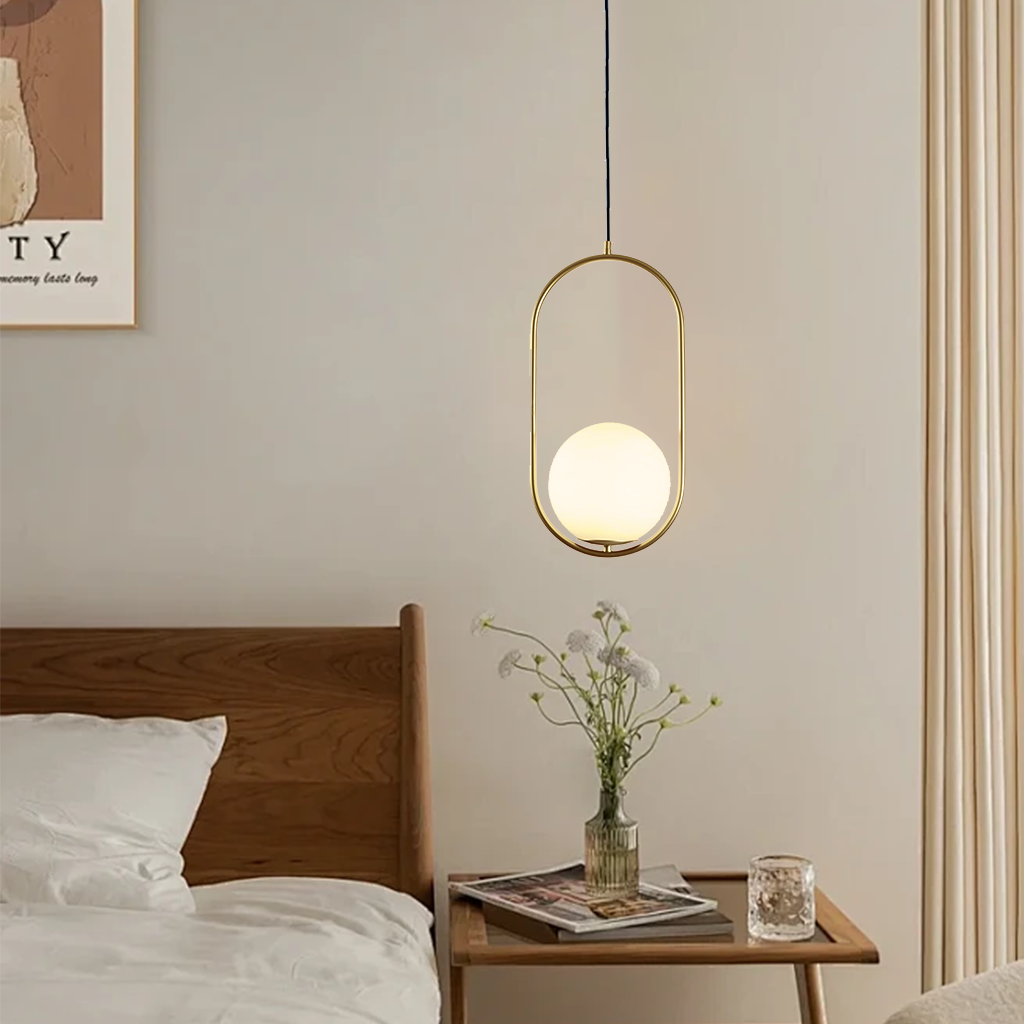 Claudine Bent Brass Pendant Lamp