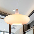 Global/Gourd/Ellipse Pendant Light Contemporary Smoky/Amber/White Glass 1 Light Dining Room Hanging Ceiling Lamp