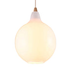Global/Gourd/Ellipse Pendant Light Contemporary Smoky/Amber/White Glass 1 Light Dining Room Hanging Ceiling Lamp