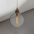 Global/Gourd/Ellipse Pendant Light Contemporary Smoky/Amber/White Glass 1 Light Dining Room Hanging Ceiling Lamp