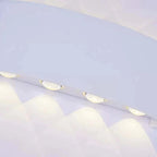 Ray Modern Outdoor Wall Light Rectangle LED White Metal Terrace