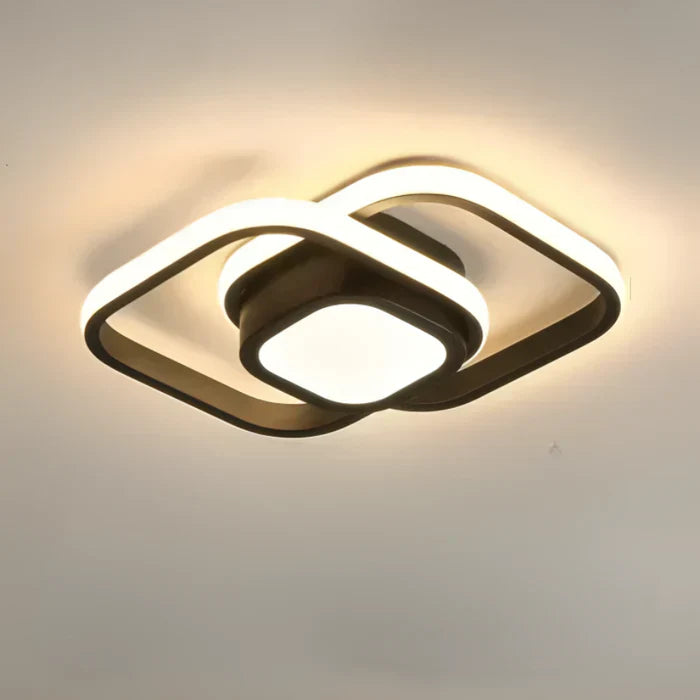 Modern LED Ceiling Light with Double Ring Design - Twilight Rings