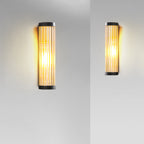 Yoru Semi-Cylindrical Wall Sconce. Metal/Glass. Outdoor