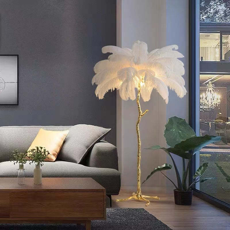 O'Moore Modern Multi-Colored LED Floor Lamp Feather Dining Room/Living Room