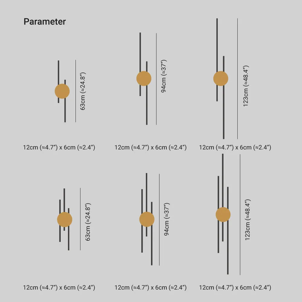 Saela Modern Linear 2 Colour Metal Wall Lamp
