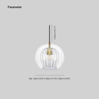 June Glass Globe Pendant Light Clear & Amber