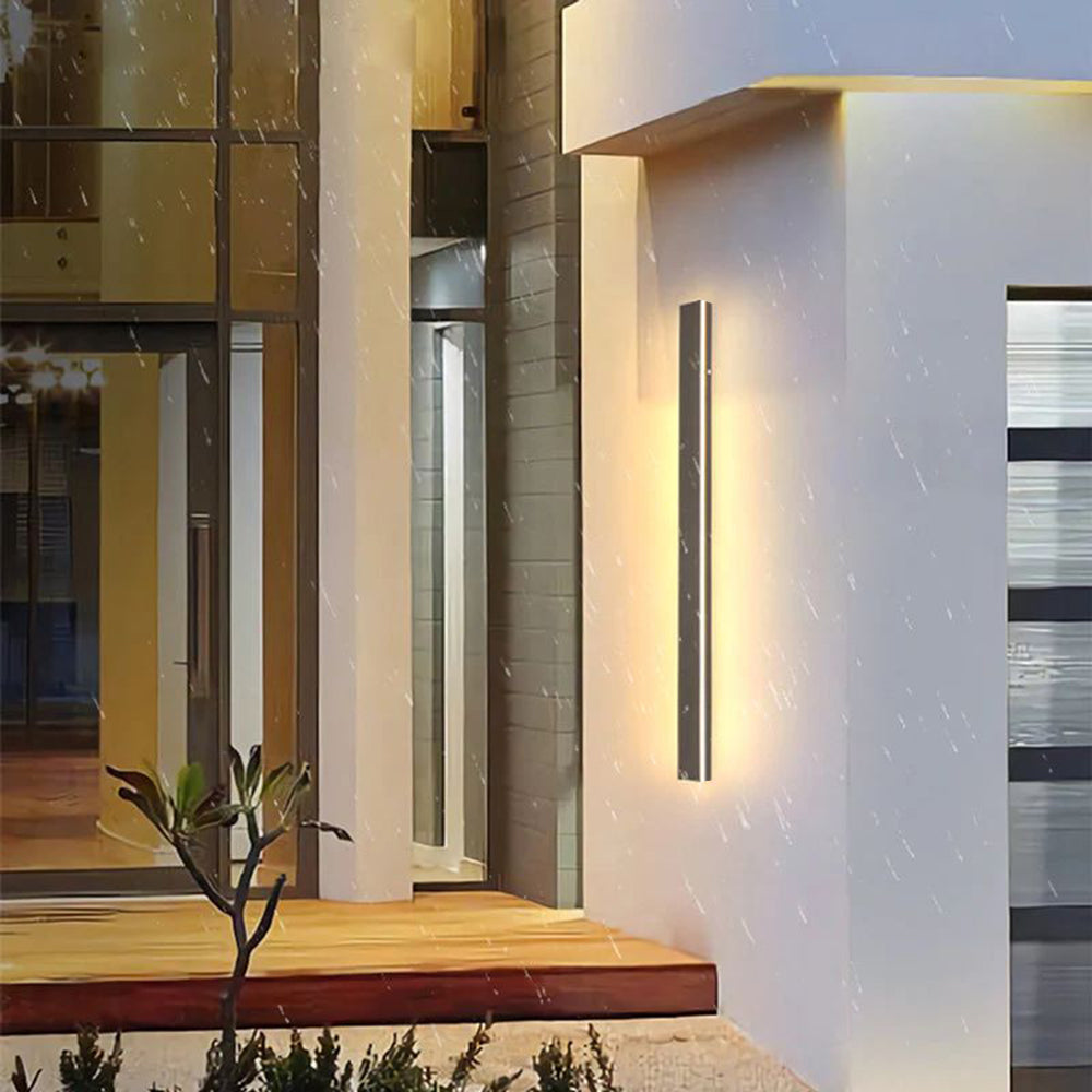 Ray Modern Linear Outdoor Wall Light Metal Acrylic Garden Hall