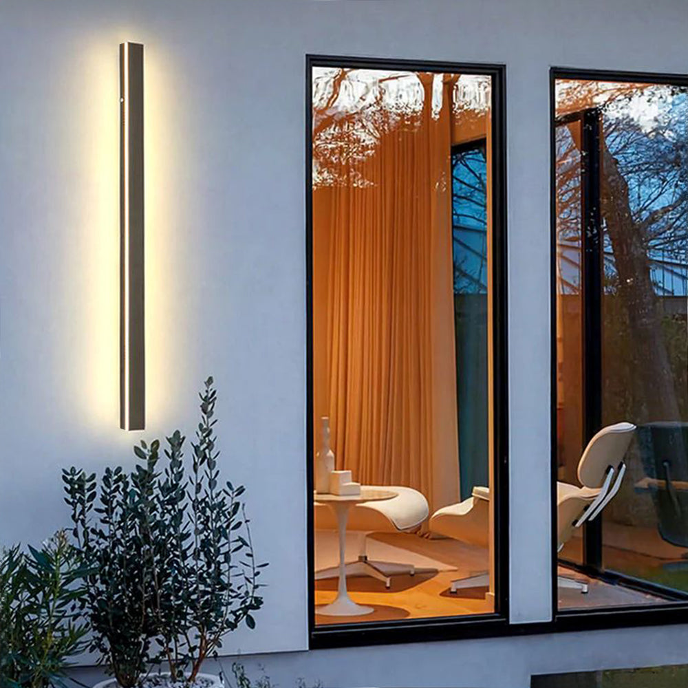Ray Modern Linear Outdoor Wall Light Metal Acrylic Garden Hall