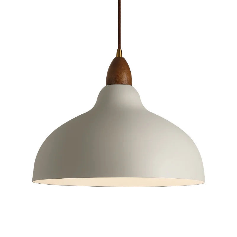 Modern Hanging Lamp with Wooden Accent – Minimalist Design