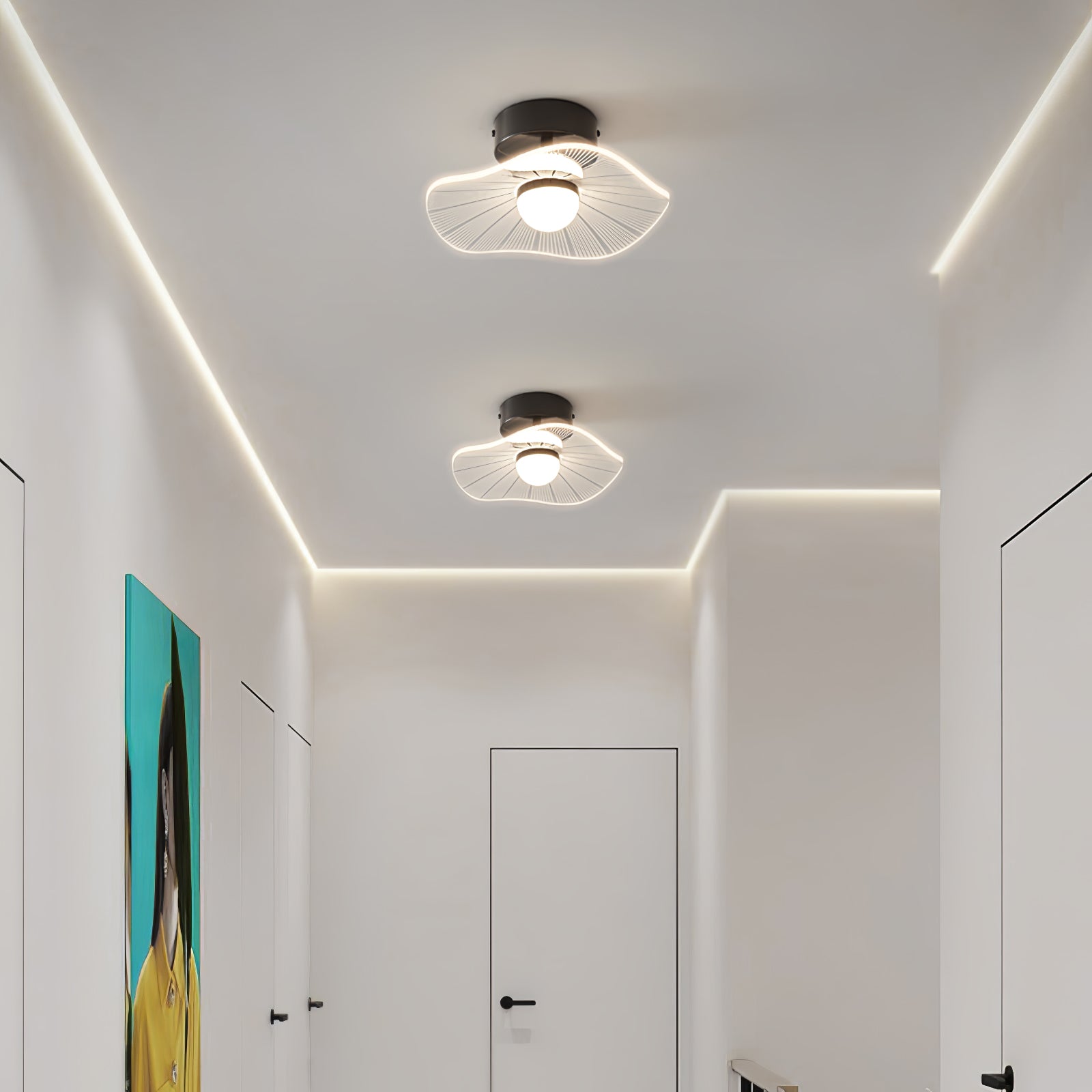 Acrylic Lotus Leaf Ceiling Light