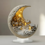 Livelle – Acrylic Moon Lamp with Village Decoration