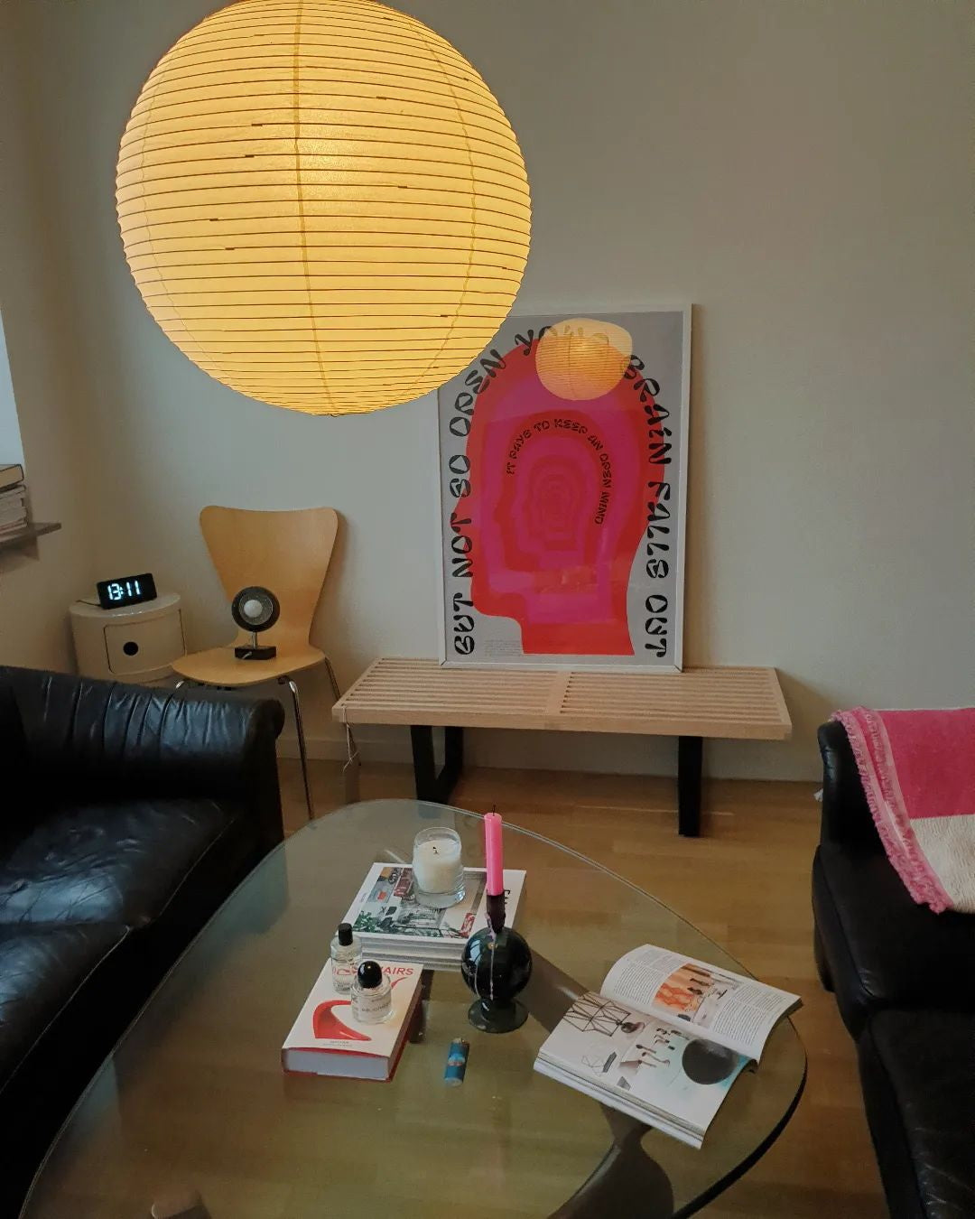 Akari A Series Plug In Pendant Lamp White Wire Version