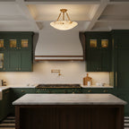 Alabaster Bowl Ceiling Lamp