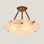 Alabaster Bowl Ceiling Lamp