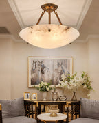 Alabaster Bowl Ceiling Lamp