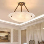 Alabaster Bowl Ceiling Lamp