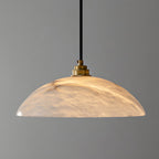 Delin Dome Pendant Light Alabaster & Brass