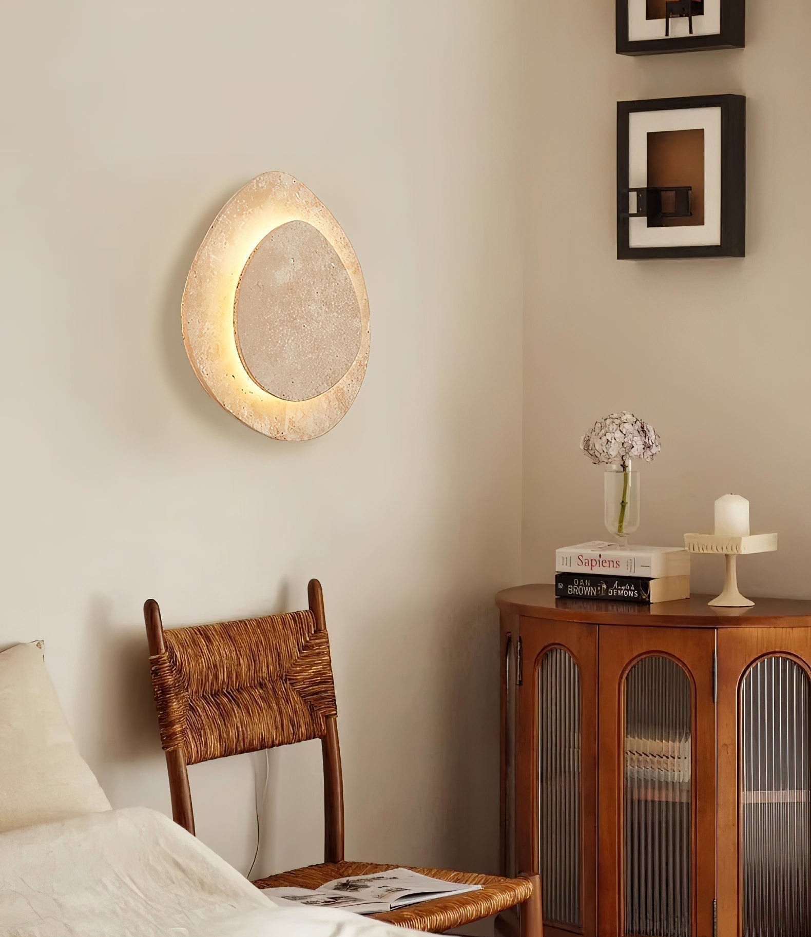 Yrvuvyn Wall Sconce in Travertine Individual Creativity